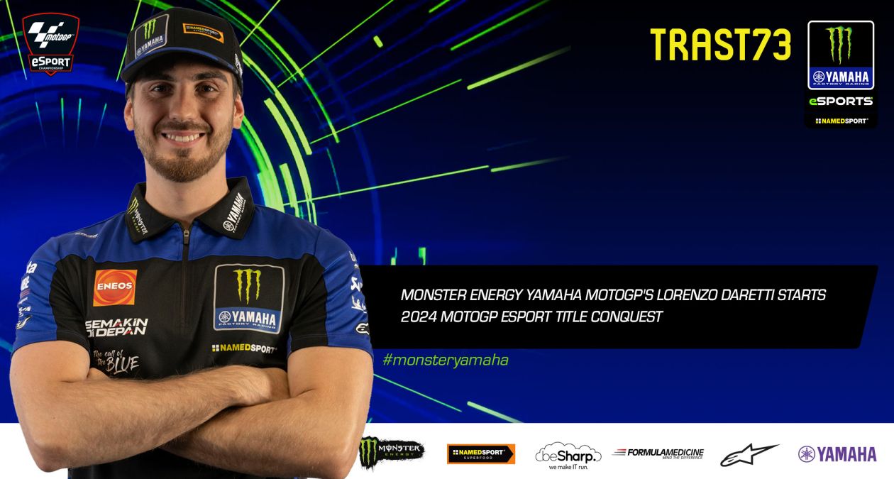 Monster Energy Yamaha MotoGP's Lorenzo Daretti Starts 2024 MotoGP eSport Title Conquest